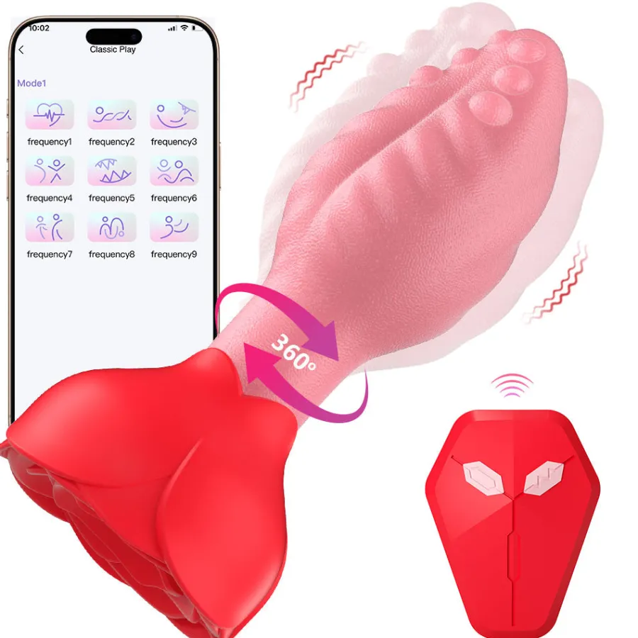 marielove Xxl Vibrator|Paarvibrator|Anal Vibrator Plug Vibration App GM-561 Rot