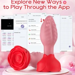 marielove Xxl Vibrator|Paarvibrator|Anal Vibrator Plug Vibration App GM-561 Rot