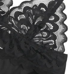 marielove Babydoll Sets|Black Lace Floral Babydoll – Back Closure Hook & Eye, Sexy High-Quality Lingerie