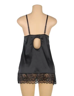 marielove Babydoll Sets|Black Lace Floral Babydoll – Back Closure Hook & Eye, Sexy High-Quality Lingerie