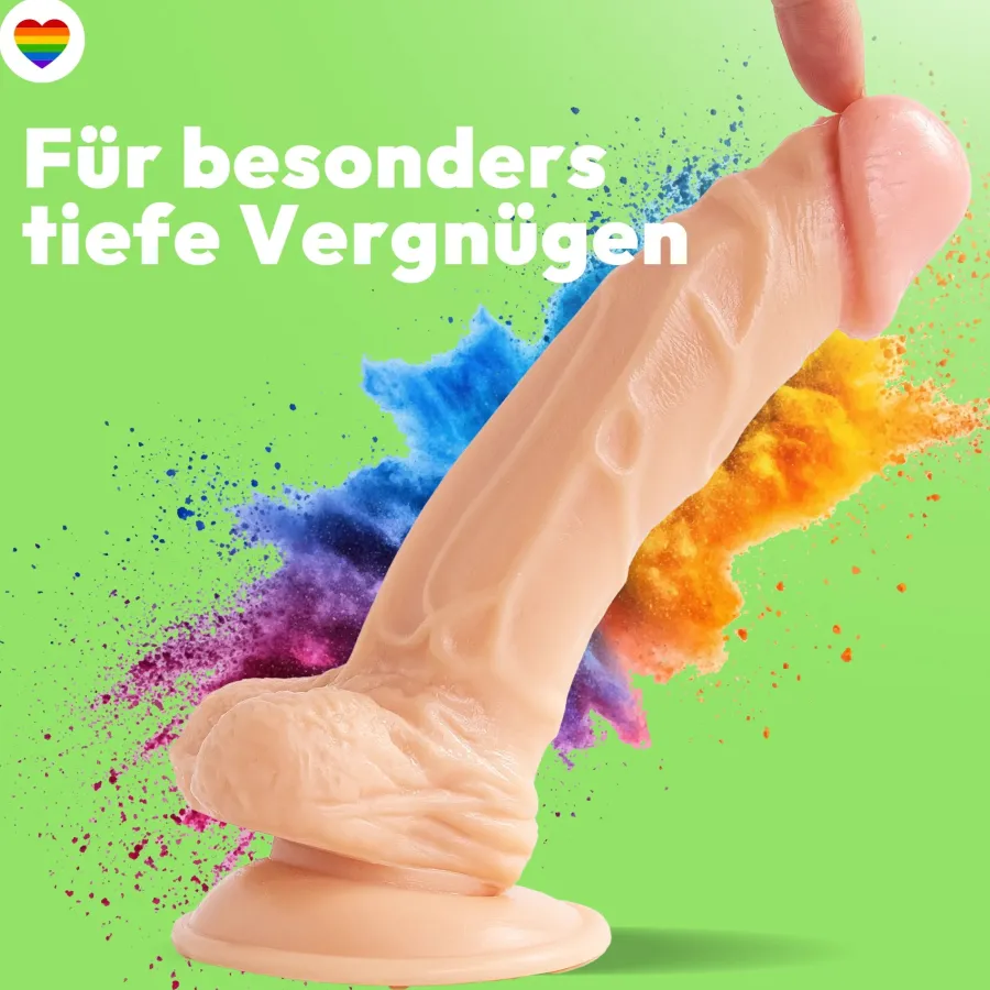 marielove Anal Dildo|Dildo Für Männer|21cm Dildo no Vibrator Sex Toy Saugnapf Penis Anal PVC 3D Adern Hoden