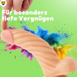 marielove Anal Dildo|Dildo Für Männer|22cm Dildo no Vibrator Sex Toy Saugnapf Penis Anal PVC 3D Adern Hoden gewellt