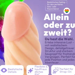 marielove Anal Dildo|Dildo Für Männer|22cm Dildo no Vibrator Sex Toy Saugnapf Penis Anal PVC 3D Adern Hoden gewellt