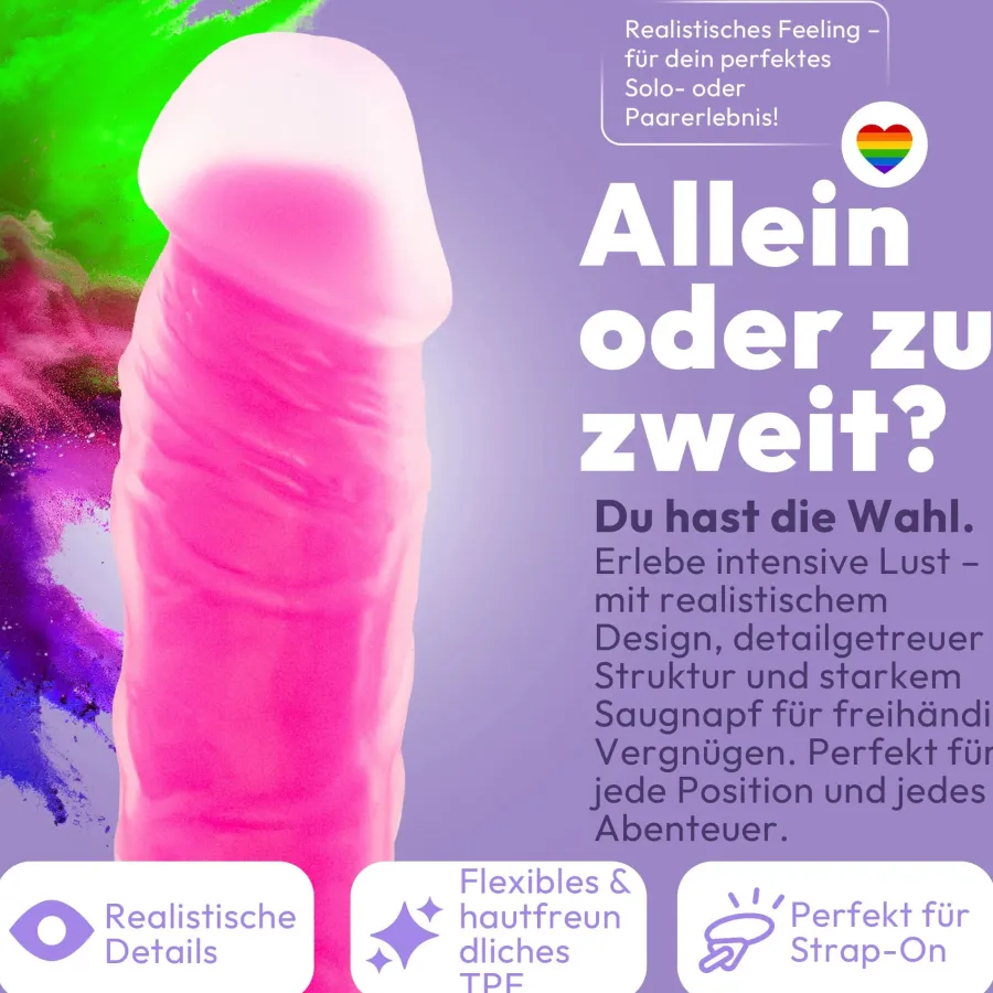 marielove Anal Dildo|Saugnapfdildo|20cm Dildo no Vibrator Sex Toy Saugnapf Penis Anal Silikon 3D Adern Hoden