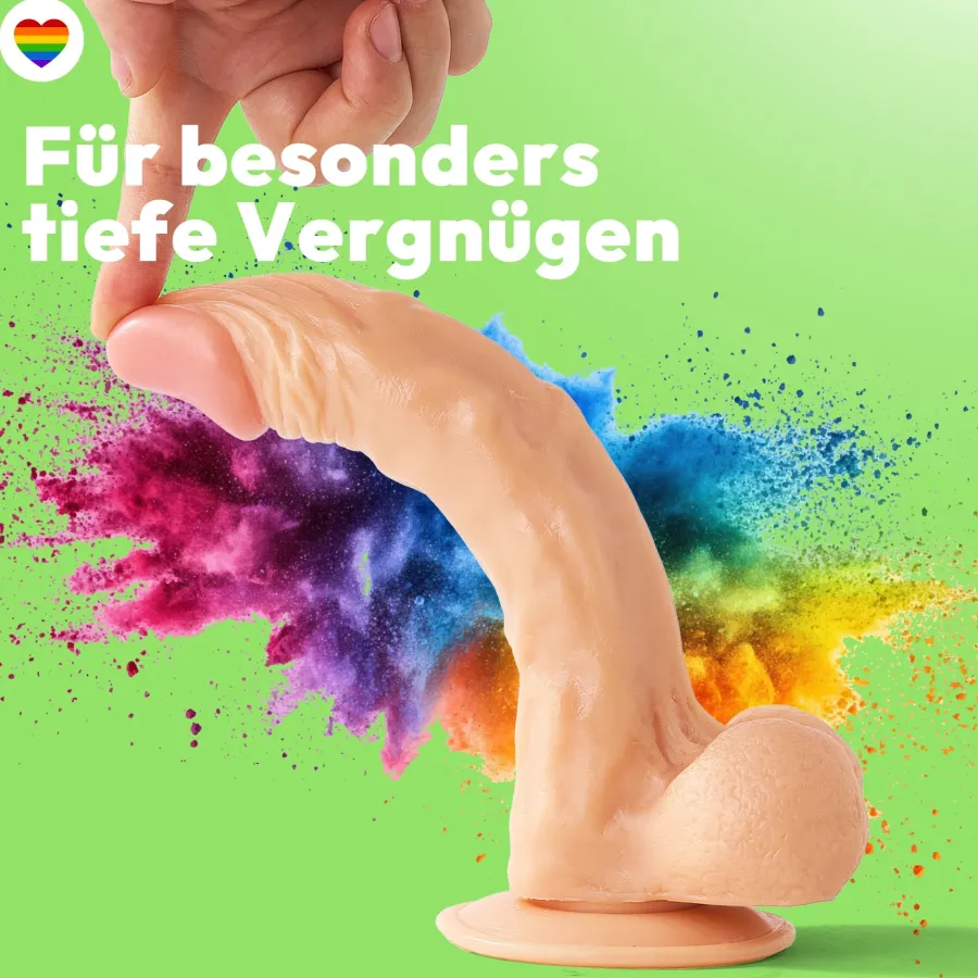 marielove Anal Dildo|Dildo Für Männer|25cm Dildo no Vibrator Sex Toy Saugnapf Penis Anal PVC 3D Adern Hoden