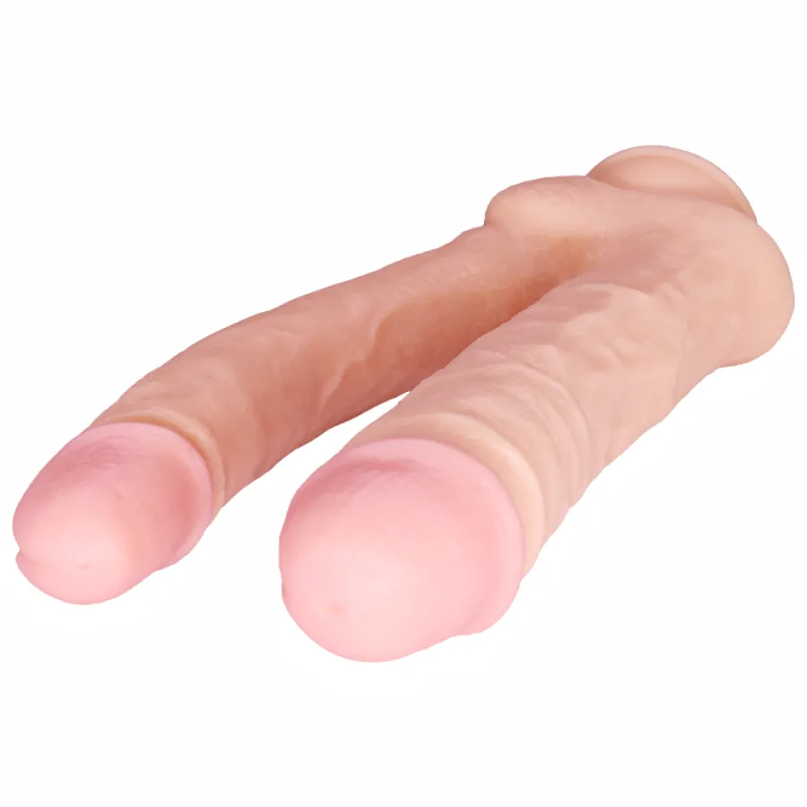marielove Anal Dildo|Saugnapfdildo|33cm Doppel Dildo no Vibrator Sex Toy Saugnapf Penis Anal PVC 3D Adern Hoden