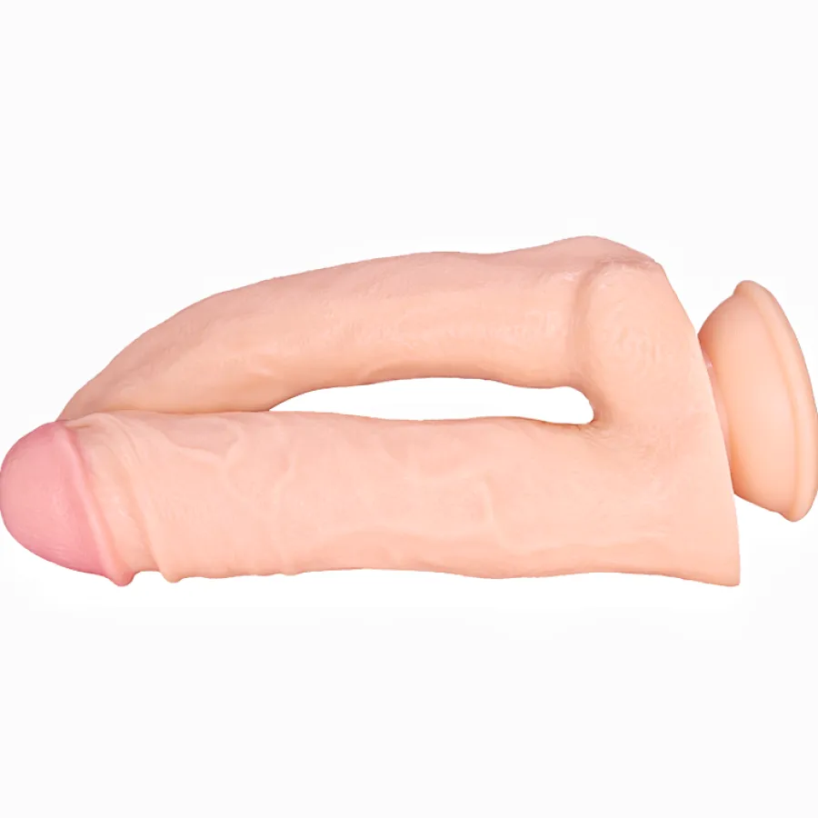 marielove Anal Dildo|Saugnapfdildo|33cm Doppel Dildo no Vibrator Sex Toy Saugnapf Penis Anal PVC 3D Adern Hoden