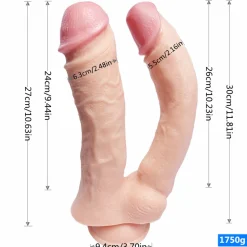 marielove Anal Dildo|Saugnapfdildo|33cm Doppel Dildo no Vibrator Sex Toy Saugnapf Penis Anal PVC 3D Adern Hoden