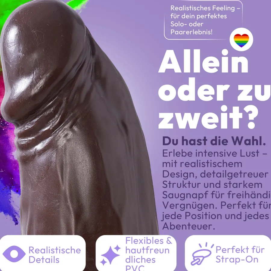 marielove Anal Dildo|Saugnapfdildo|41cm XXL Dildo 3D Adern Hoden