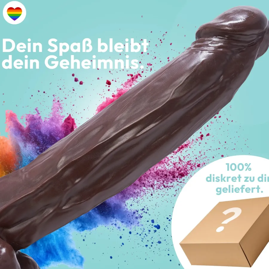 marielove Anal Dildo|Saugnapfdildo|41cm XXL Dildo 3D Adern Hoden