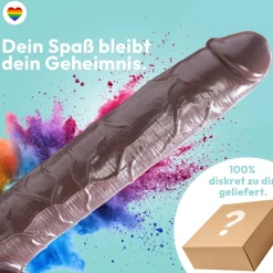 marielove Anal Dildo|Saugnapfdildo|49cm XXL Dildo 3D Adern Hoden