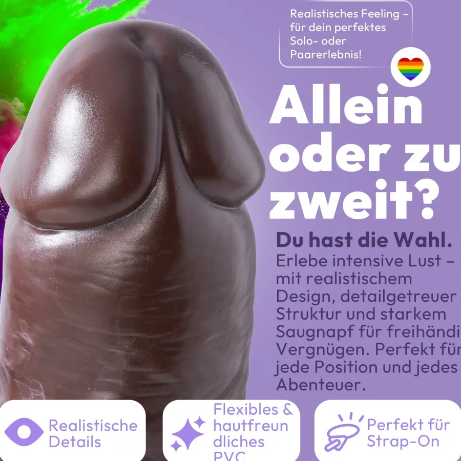 marielove Anal Dildo|Saugnapfdildo|49cm XXL Dildo 3D Adern Hoden