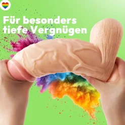 marielove Anal Dildo|Dildo Für Männer|26cm XXL Dildo no Vibrator Sex Toy Saugnapf Penis Anal PVC 3D Adern Hoden