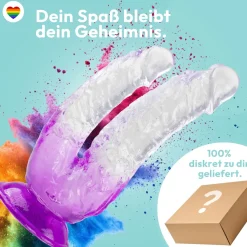 marielove Anal Dildo|Saugnapfdildo|Doppel-Dildo für Doppelpenetration 4 Farben