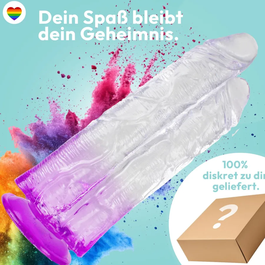marielove Anal Dildo|Saugnapfdildo|Doppelkopf-Dildo mit Saugnapf Ø 8 cm 4 Farben