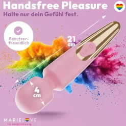 marielove Massagestäbe|Magic Wand Vibrator|Elaria Wand Massagegerät 10 Stufen sehr stark Massagestab Akku Vibrator Sexspielzeug