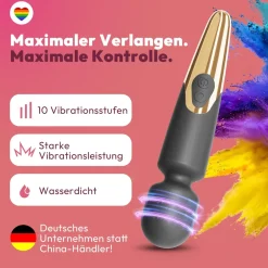 marielove Massagestäbe|Magic Wand Vibrator|Elaria Wand Massagegerät 10 Stufen sehr stark Massagestab Akku Vibrator Sexspielzeug