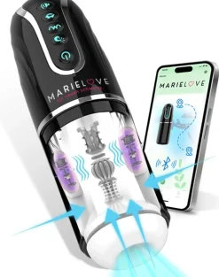 marielove Taschenmuschi|Blowjob Masturbator|Elektrischer Masturbator Blowjob Simulator App Steuerung
