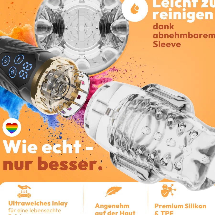 marielove für neuen schwung. Taschenmuschi|Blowjob Masturbator|Elektrischer Masturbator JE-F030