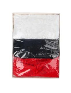 marielove Strümpfe|3er Set Sexy Strümpfe aus Spitze & Mesh, Silikon, Geschenkbox, 88% Polyamid, 12% Elastan