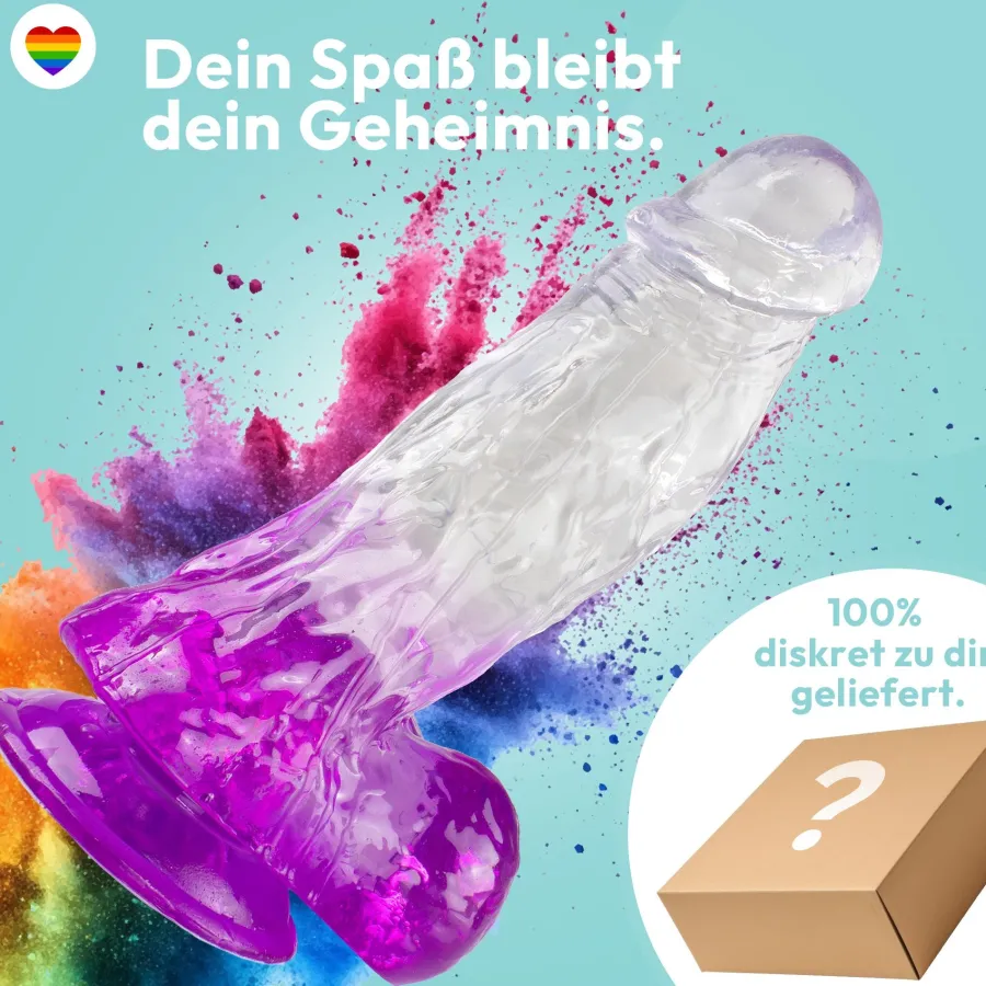 marielove Anal Dildo|Saugnapfdildo|Extra dicker Dildo mit Saugnapf 21,5 cm 4 Farben