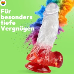 marielove Anal Dildo|Saugnapfdildo|Extra dicker Dildo mit Saugnapf 21,5 cm 4 Farben
