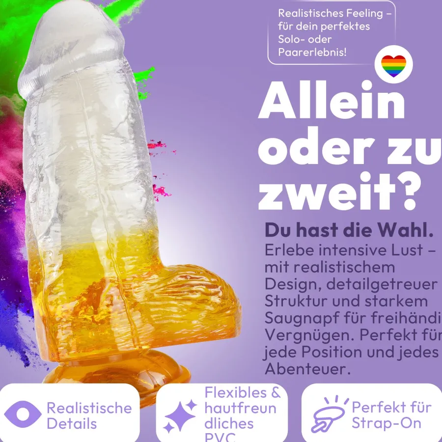 marielove Anal Dildo|Saugnapfdildo|Extrem dicker Dildo mit Saugnapf Ø 8 cm 4 Farben