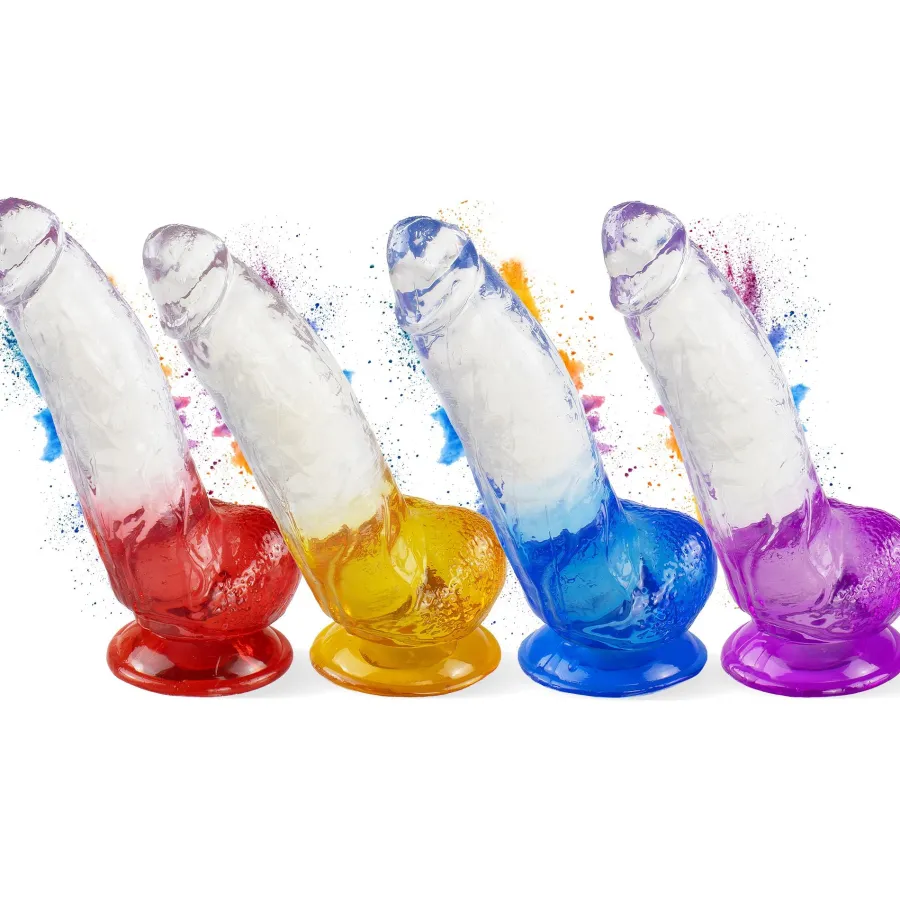 marielove Anal Dildo|Saugnapfdildo|Extrem gebogener Dildo mit Saugnapf 21 cm 4 Farben