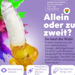marielove Anal Dildo|Saugnapfdildo|Extrem gebogener Dildo mit Saugnapf 21 cm 4 Farben