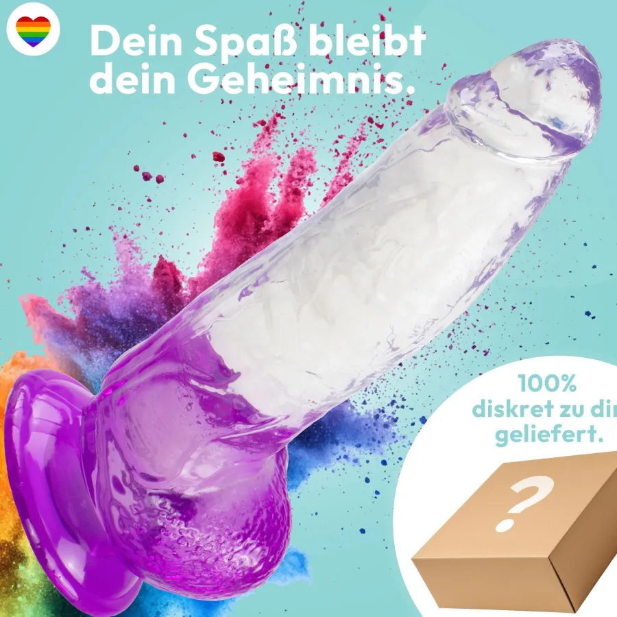 marielove Anal Dildo|Saugnapfdildo|Extrem gebogener Dildo mit Saugnapf 21 cm 4 Farben