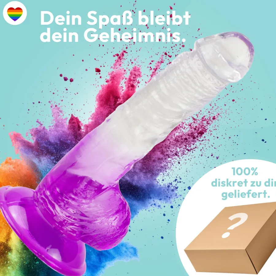 marielove Anal Dildo|Saugnapfdildo|Glatter Dildo mit Saugnapf 20 cm 4 Farben