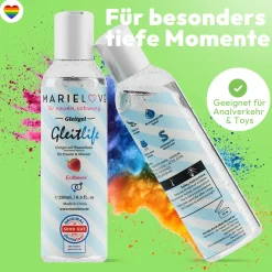 marielove Zubehör Für Dolls|Gleitgel|Gleitgel Wasserbasiert 250ml Silikon Sexspielzeug Erdbeer Geschmack essbar