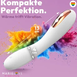 marielove Xxl Vibrator|Paarvibrator|G-Punkt Vibrator mit Wärmefunktion & Rotlicht