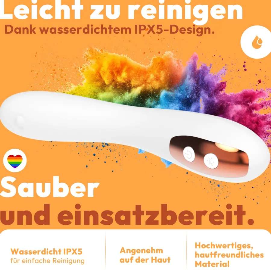 marielove Xxl Vibrator|Paarvibrator|G-Punkt Vibrator mit Wärmefunktion & Rotlicht