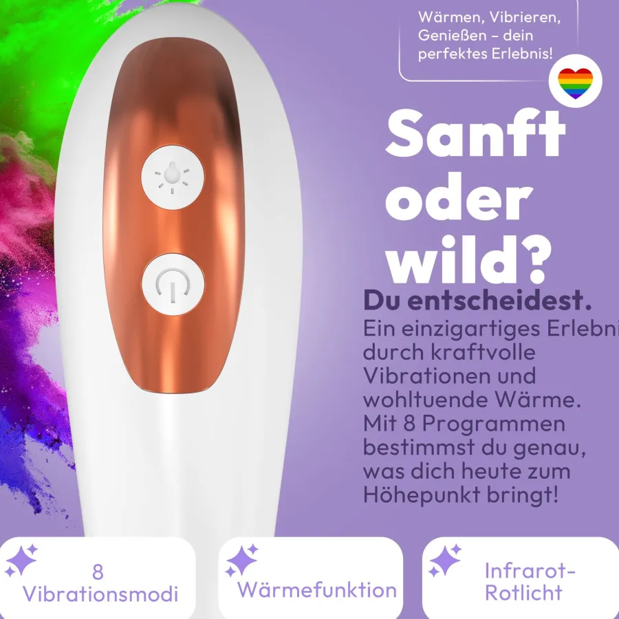 marielove Xxl Vibrator|Paarvibrator|G-Punkt Vibrator mit Wärmefunktion & Rotlicht