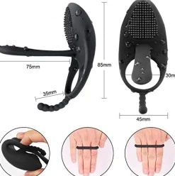 marielove Penisring|3in1 Penisring Paarvibrator mit Zunge, Analvibrator & Klitorisstimulator