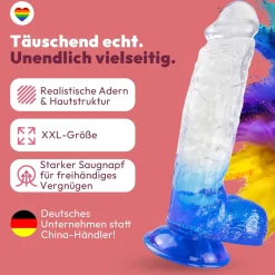 marielove Anal Dildo|Saugnapfdildo|Kräftiger Dildo mit Saugnapf 24 cm