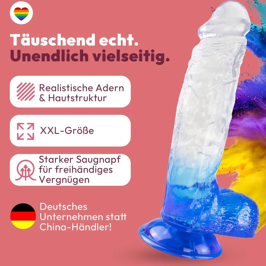 marielove Anal Dildo|Saugnapfdildo|Kräftiger Dildo mit Saugnapf 24 cm