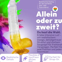 marielove Anal Dildo|Saugnapfdildo|Langer Dildo mit Saugnapf 28,5 cm 4 Farben