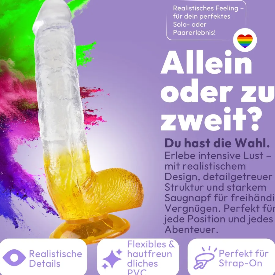 marielove Anal Dildo|Saugnapfdildo|Langer Dildo mit Saugnapf 28,5 cm 4 Farben