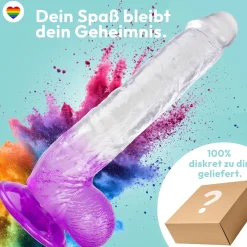 marielove Anal Dildo|Saugnapfdildo|Langer Dildo mit Saugnapf 28,5 cm 4 Farben