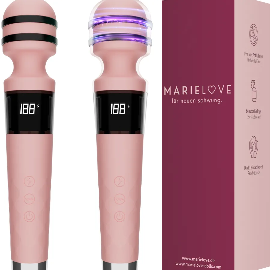 marielove Massagestäbe|Magic Wand Vibrator|Magic Wand Vibrator mit E-Stim 10 Frequenzen