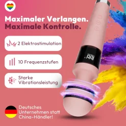 marielove Massagestäbe|Magic Wand Vibrator|Magic Wand Vibrator mit E-Stim 10 Frequenzen
