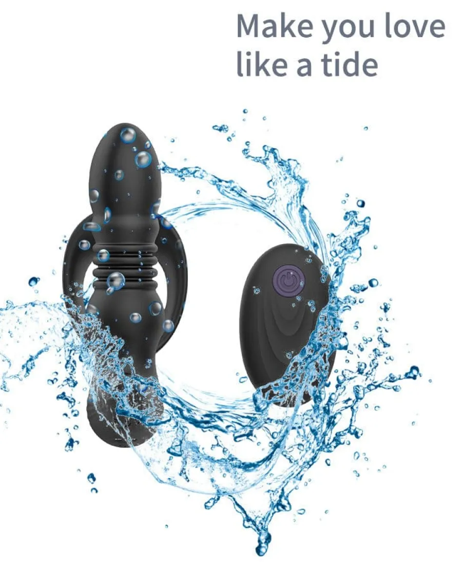 marielove Stossvibrator|Vibrator Mit Fernbedienung|Analvibrator Penis-Hoden-Ring mit Analvibrator