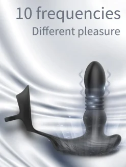 marielove Stossvibrator|Vibrator Mit Fernbedienung|Analvibrator Penis-Hoden-Ring mit Analvibrator