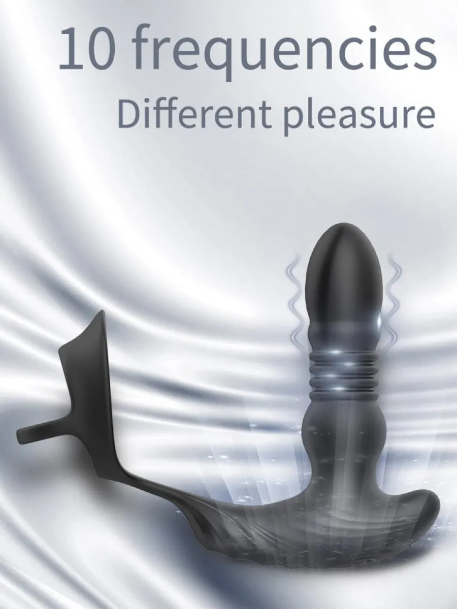 marielove Stossvibrator|Vibrator Mit Fernbedienung|Analvibrator Penis-Hoden-Ring mit Analvibrator