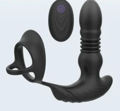 marielove Stossvibrator|Vibrator Mit Fernbedienung|Analvibrator Penis-Hoden-Ring mit Analvibrator