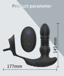 marielove Stossvibrator|Vibrator Mit Fernbedienung|Analvibrator Penis-Hoden-Ring mit Analvibrator