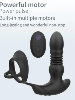 marielove Stossvibrator|Vibrator Mit Fernbedienung|Analvibrator Penis-Hoden-Ring mit Analvibrator