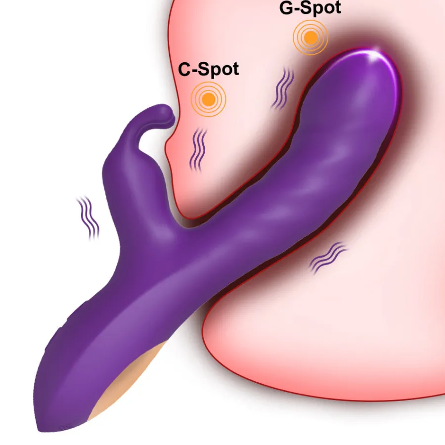 marielove Rabbit Vibrator|Stossvibrator|20cm Rabbit Vibrator 2in1 Stimulation